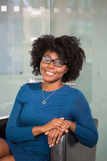 Black woman with Twist Out professional hairstyle